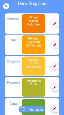 Başarılı Öğrenci Ders Programı android App screenshot 6